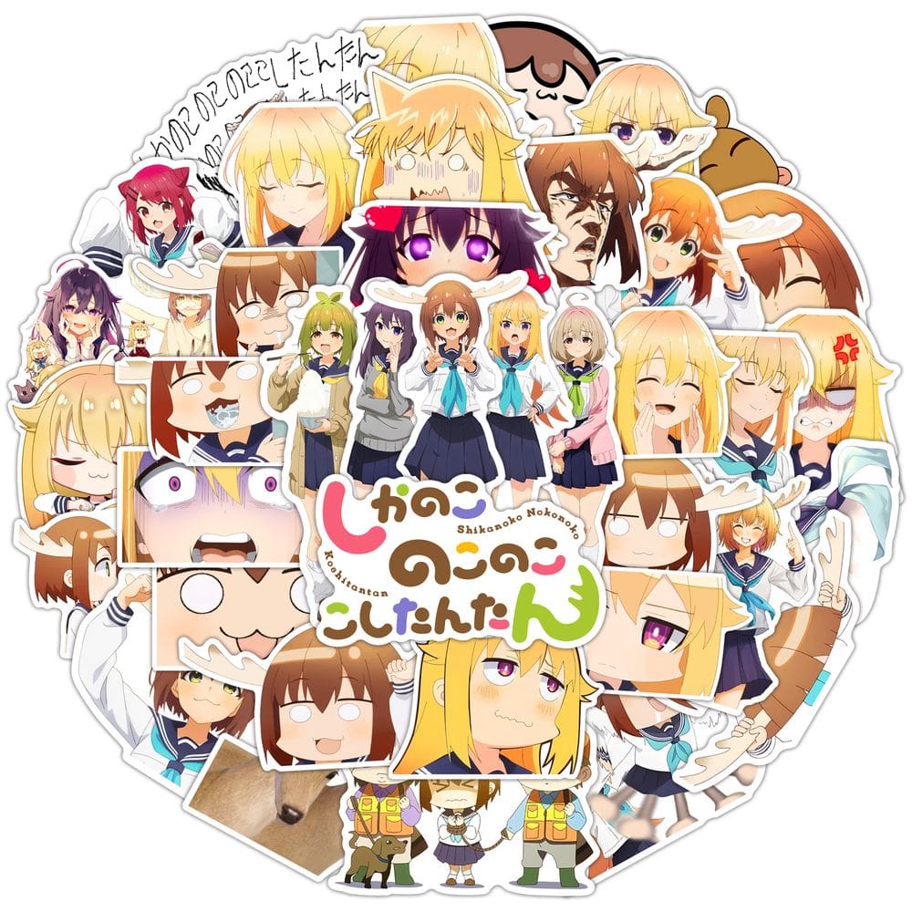 Adesivos Shikanokos Nokonokos Koshitantans 50 unidades à prova d`água
