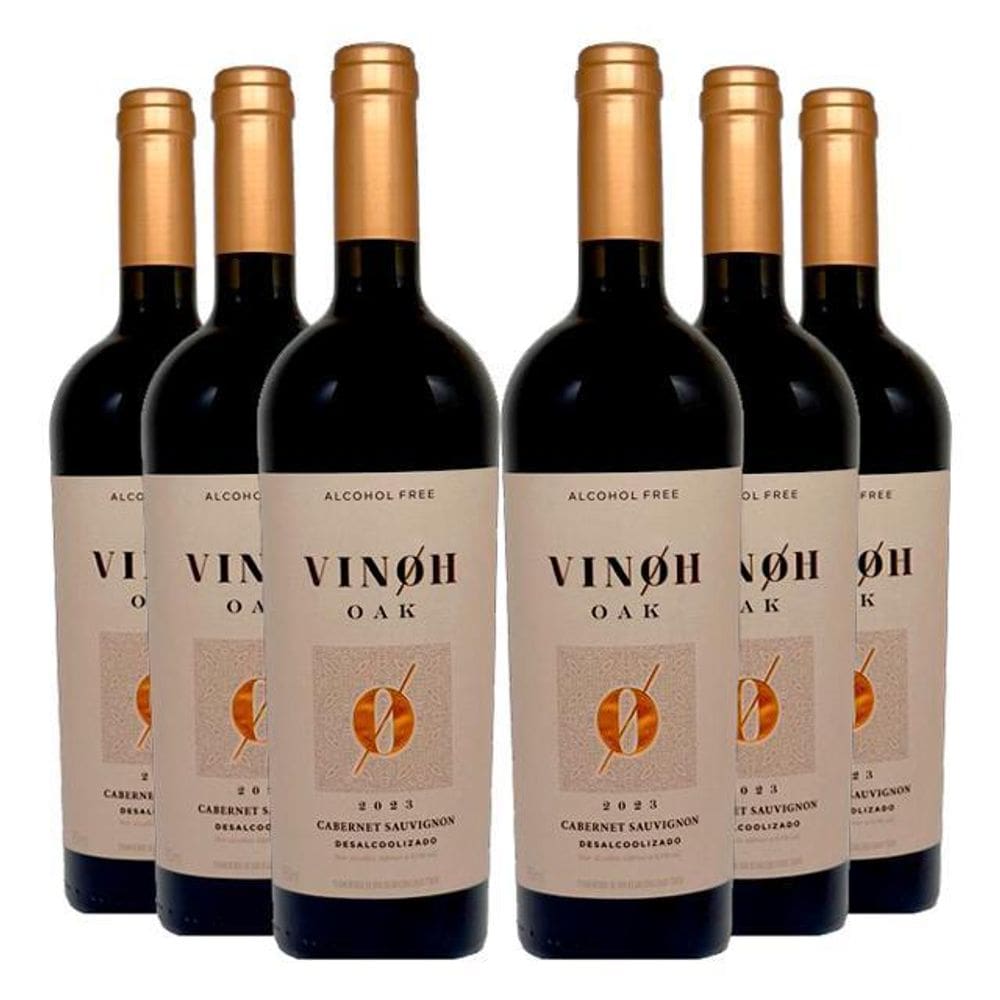Vinho Sem Álcool Tinto Seco Cabernet Vinoh Oak - 06 Un