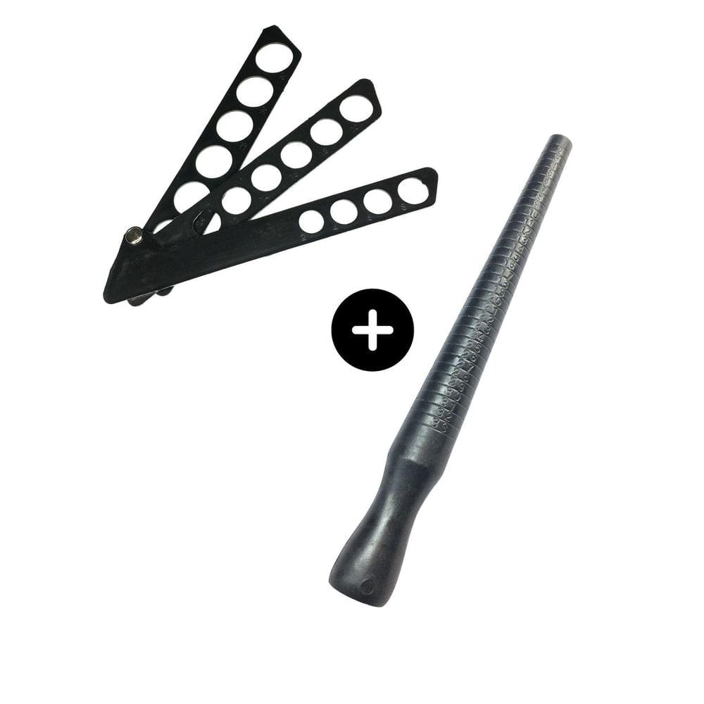 Kit 2 Aneleira Régua Bastão Plástico Medir Dedo Medidor Anel