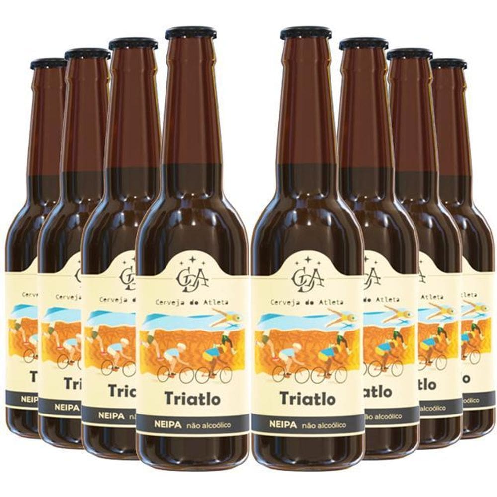 Combo 8 Cerveja Do Atleta Sem Álcool Triatlo Ipa 335 Ml