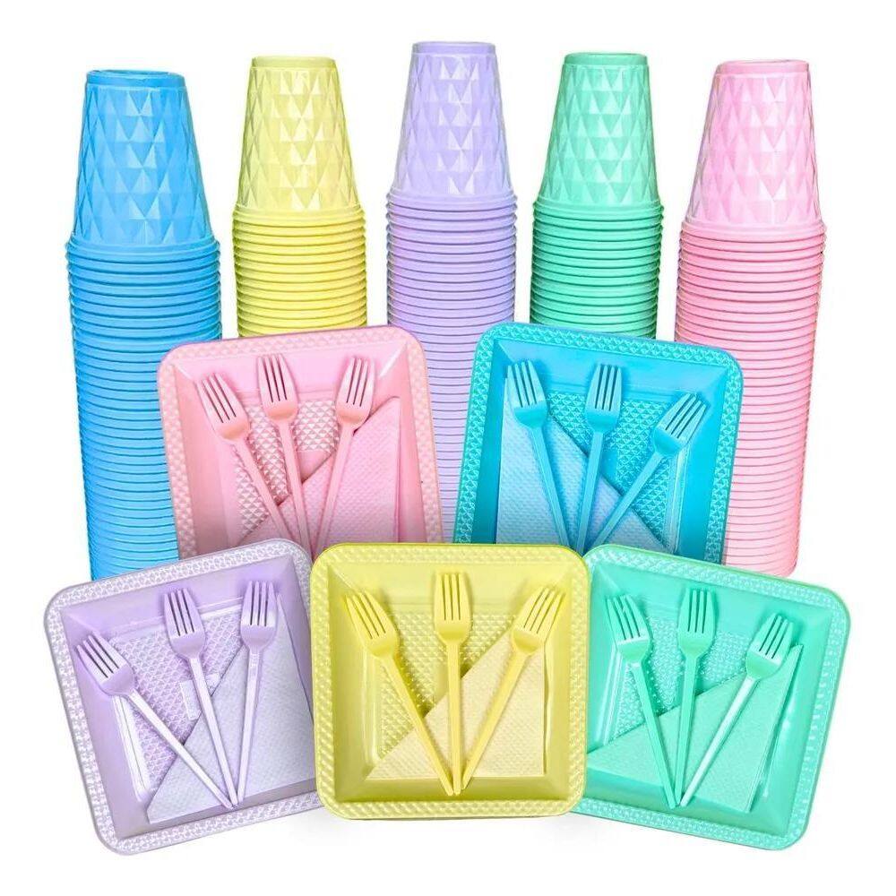 2X Kit Descartáveis Festa Aniversário Candy 40 Pessoas