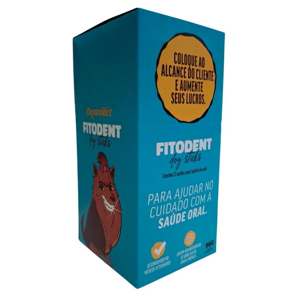 Suplemento Fitodent Dog Sticks 12X8G Display- Organnact