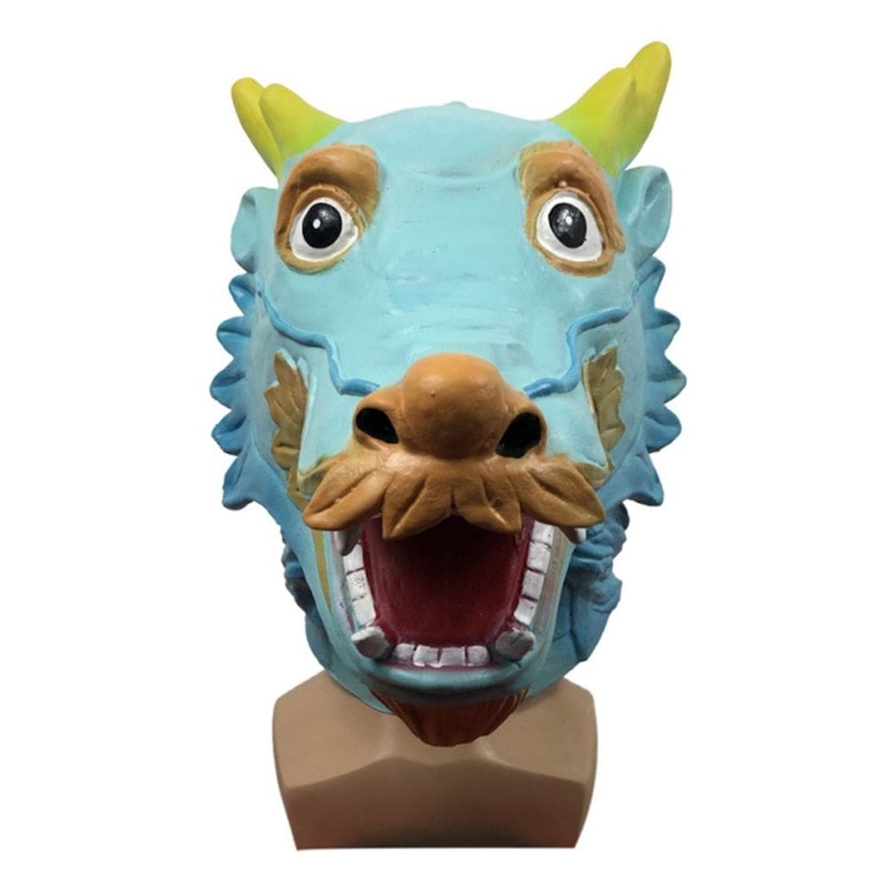 Máscara de animal Chinese Dragon Headgear Latex para adultos
