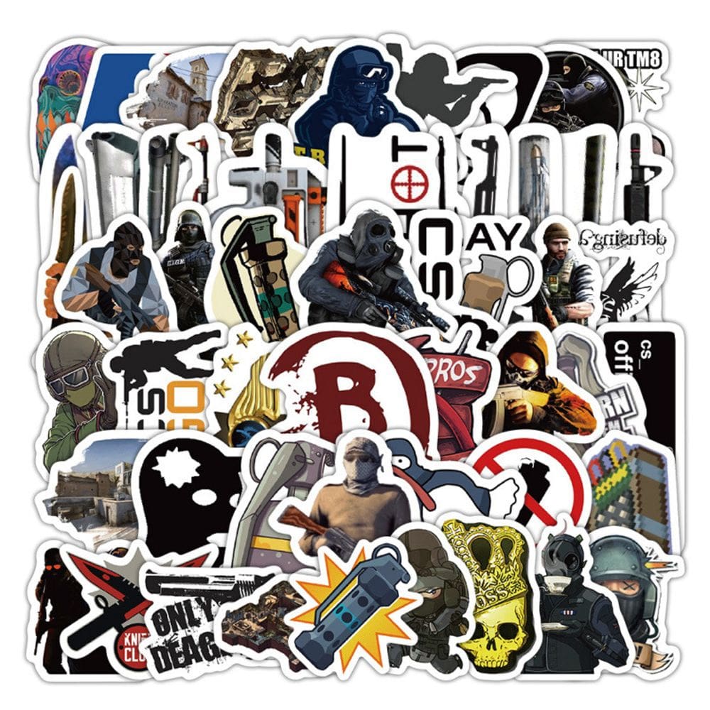 Adesivos CSS Games, vinil impermeável, anime, 60 unidades