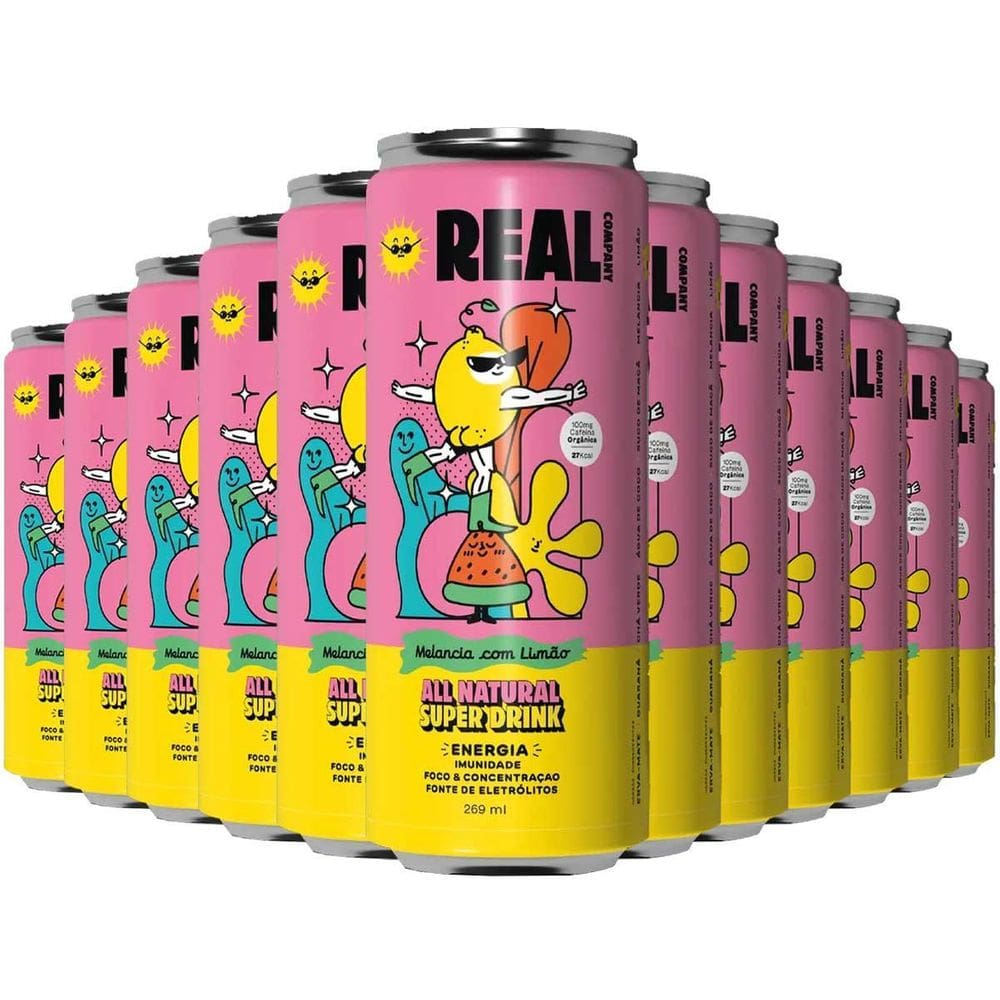 12X Energético Natural Funcional 269Ml Melancia Com Limão