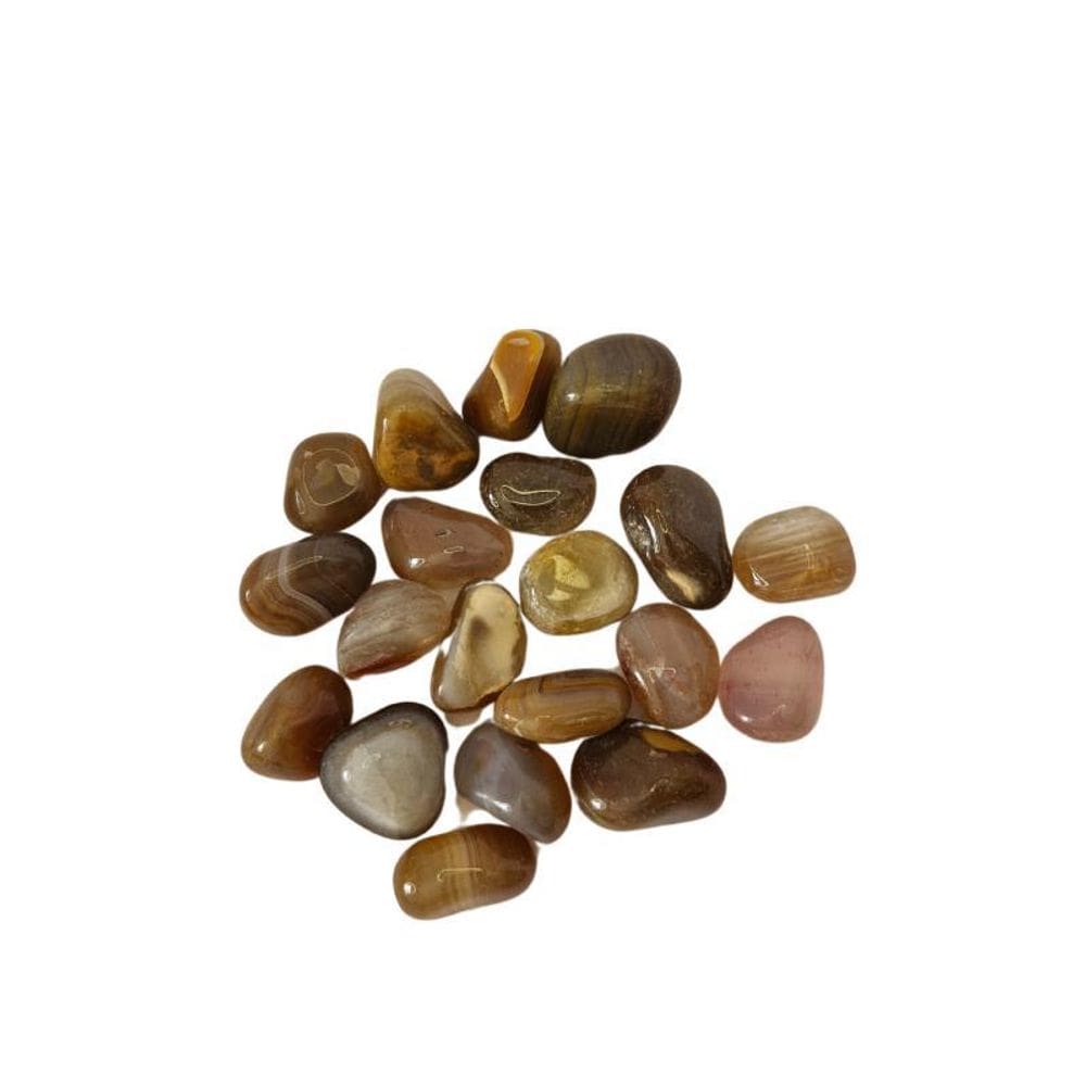 Pedra Ágata Vermelha 1 A 2 Cm Rolada 250 G Natural