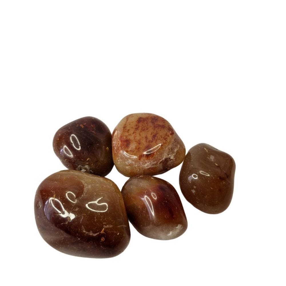 Pedra Natural Ágata Caramelo 4 A 6 Cm Rolada 500 Gramas