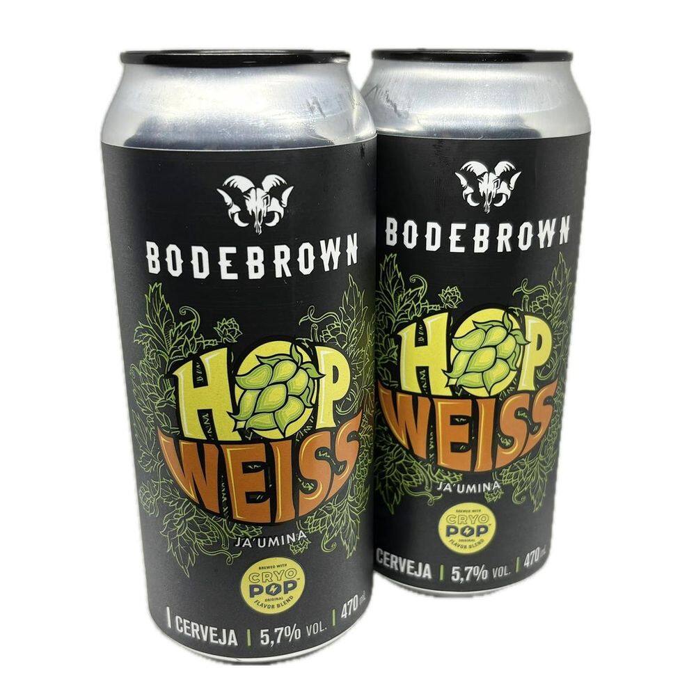 2 Cervejas Hop Weiss Trigo Cryo Pop Tropical Bodebrown 470Ml