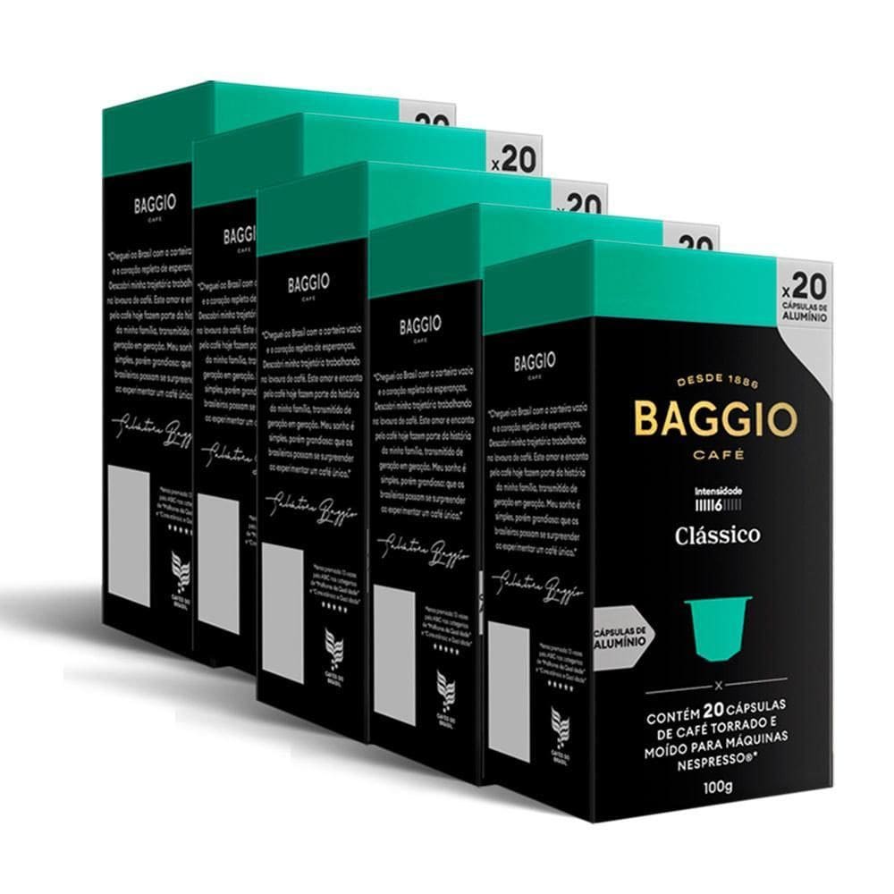 100 Cápsulas Café Baggio Nespresso Clássico