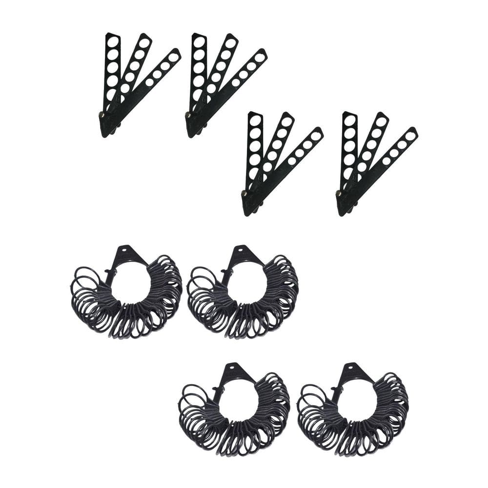 Kit 40 Aneleira Régua Plástico Medir Dedo Medidor Anel