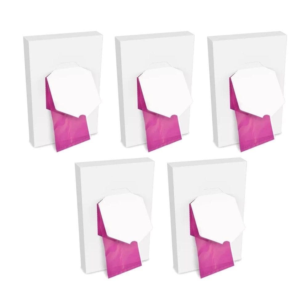 Saquinho De Descarte Para Absorvente Rosa C 60 Unidades Kit5