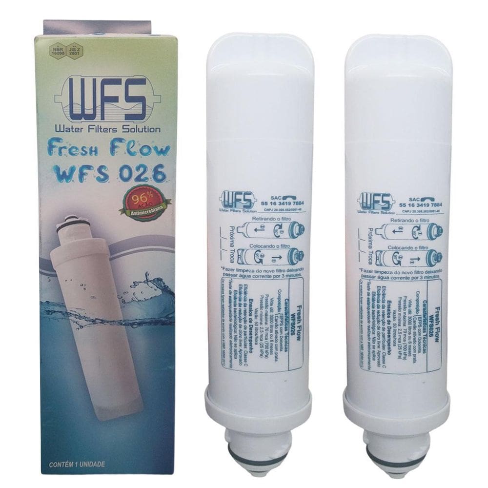 Kit 2 Refil Filtro Para Purificador Água Midea Sensia E Liva