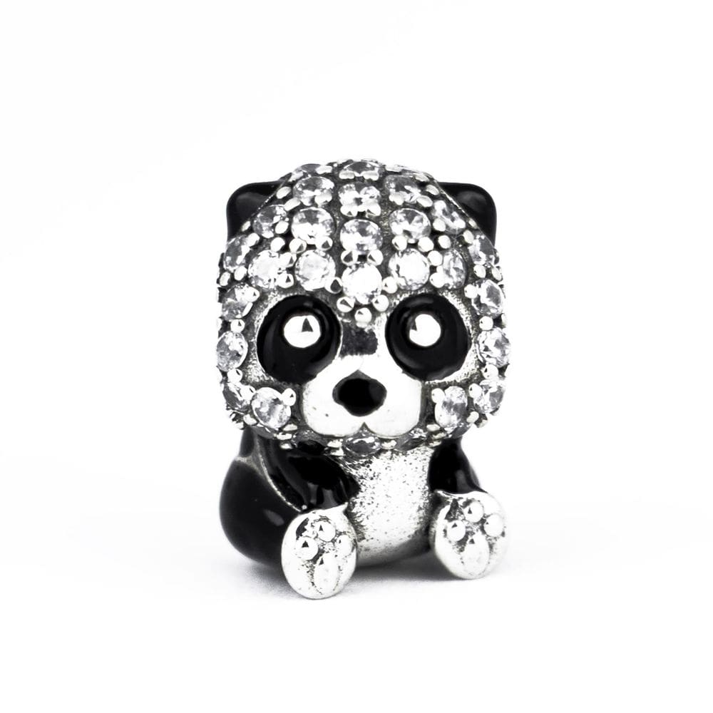 Berloque Charm Separador Panda Em Prata 925
