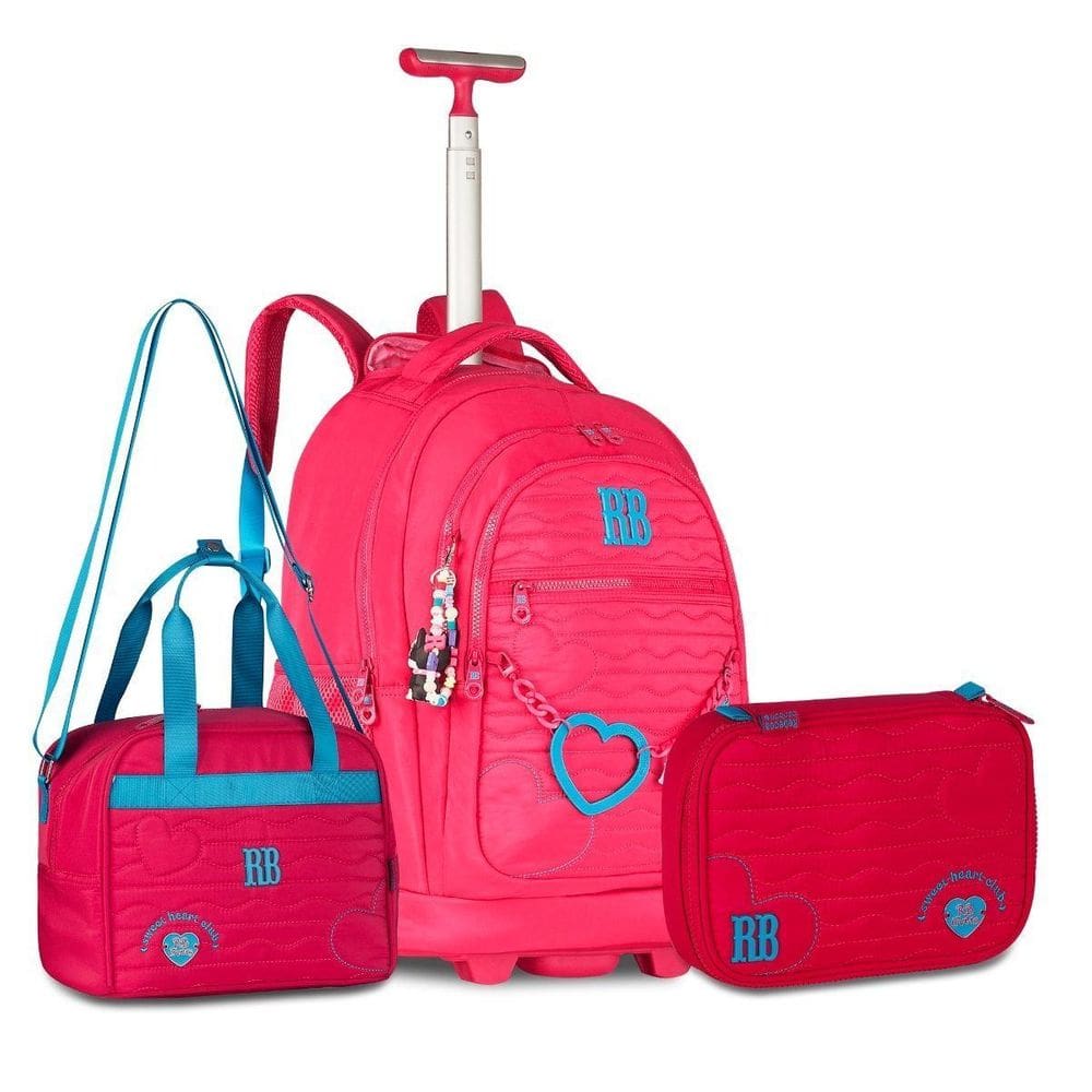 Kit Escolar Rebecca Bonbon Mochila Lancheira E Estojo Box -