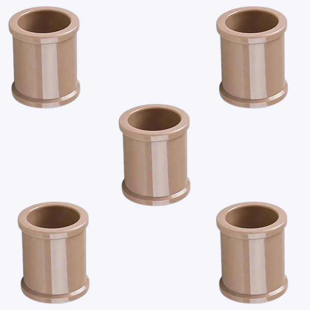 Luva Pvc 50 Mm Marrom Conexão Encanamento Kit 05 Un