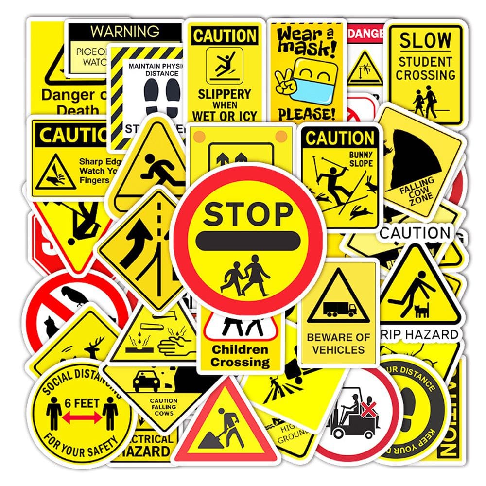 Adesivos, avisos, sinais, vinil impermeável, anime, 50 unidades/lote