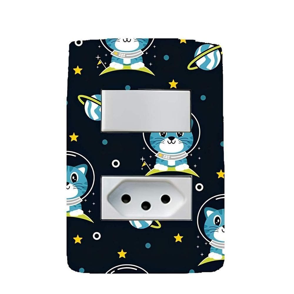 Adesivo De Interruptor Gato Astronauta