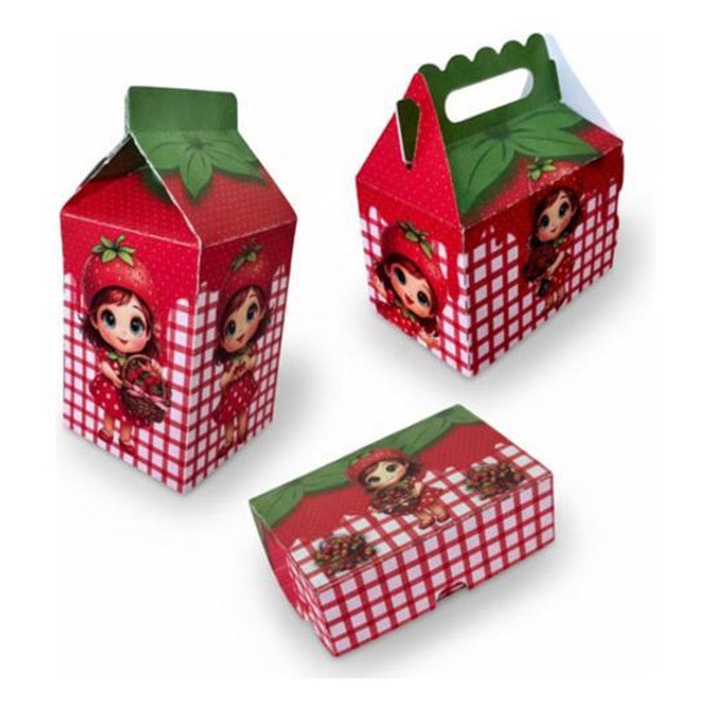 Decoração Festa Moranguinho Kit 30 Itens Para Doces