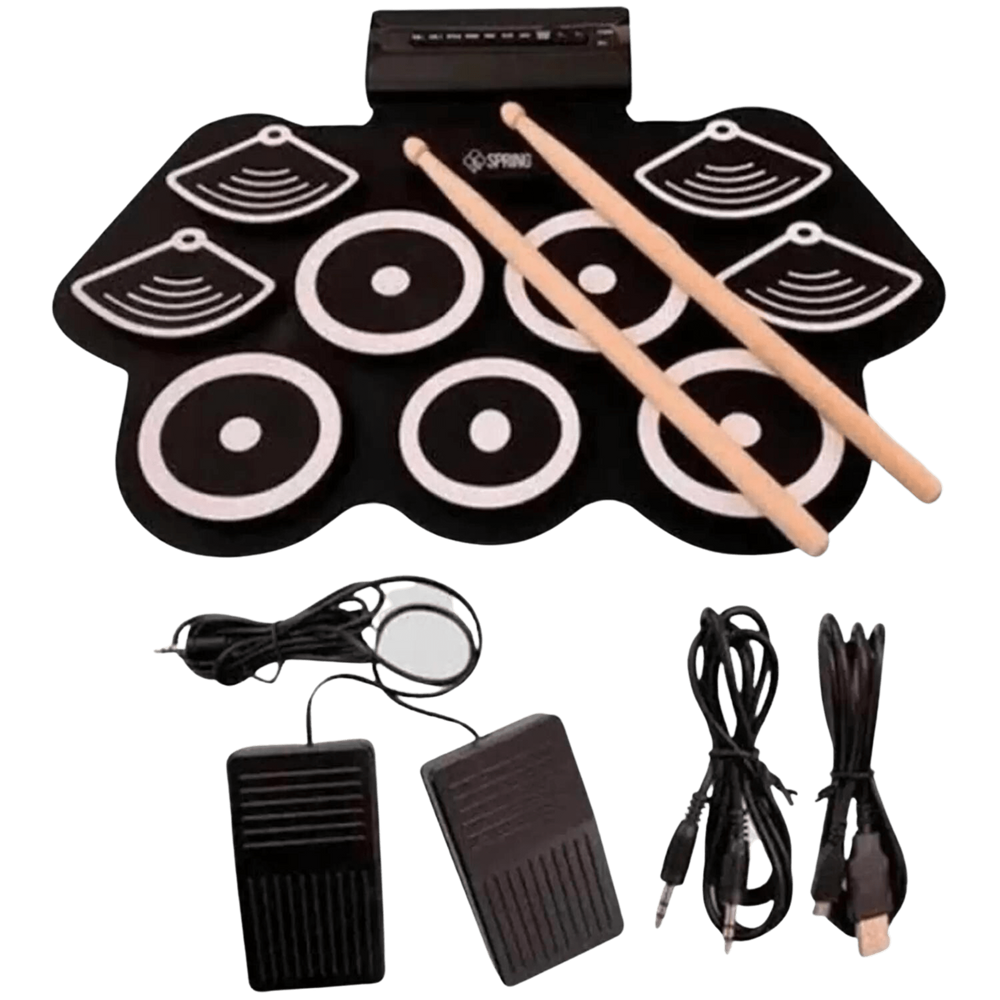 Bateria Eletrônica Spring 9 Pads Com Entrada Usb