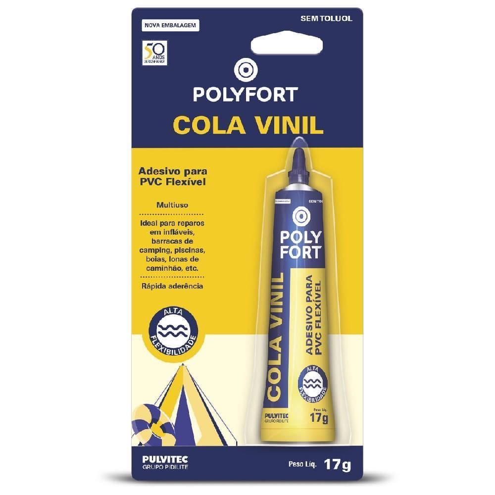 Cola Vinil Para Pvc Flexível Polyfort 17G  Ab001  - Pulvitec
