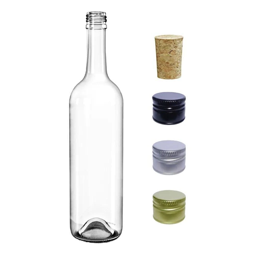 2X Kit 6 Garrafas Vinho Branco 750Ml Bordalesa Tampa E Lacre