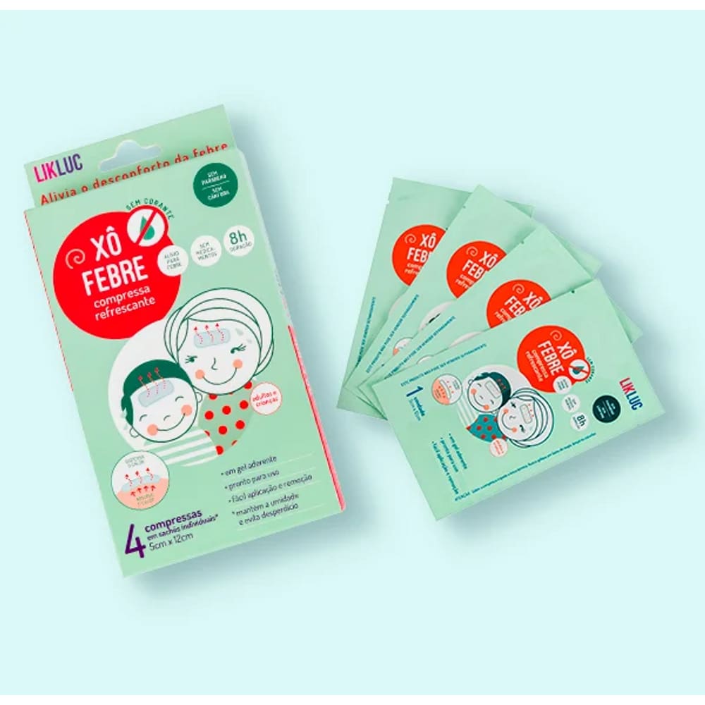 Xo Febre - Compressa refrescante para alivio da febre - LikLuc