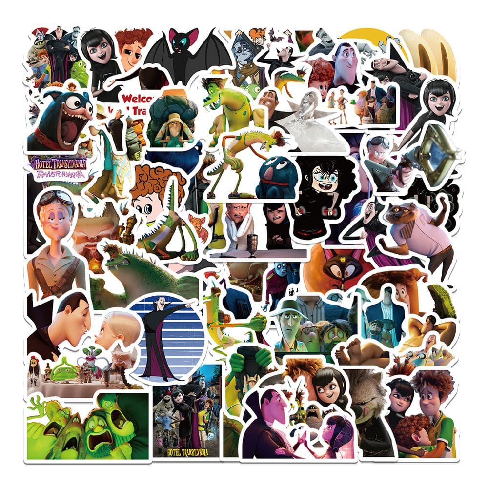 Adesivos Hotels Transylvanias em vinil impermeável 60 unidades/lote