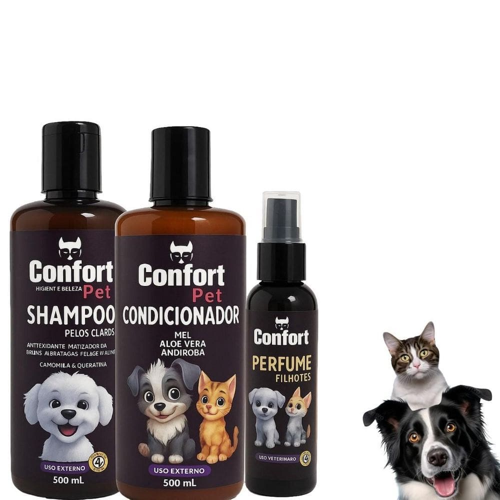 Kit Shampoo Condicionador Perfume Confort Pet