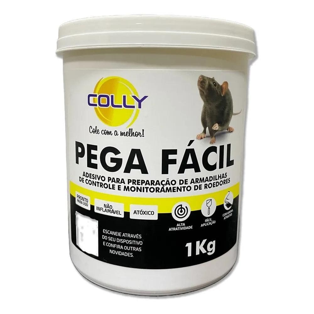 2X Cola Pega Rato Fria - Colly - 1 Kg - Captura De Roedores