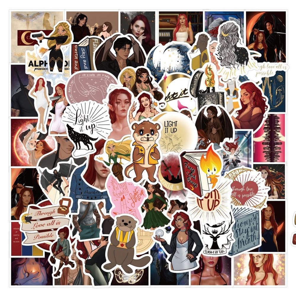 Adesivos de vinil impermeável Crescents Citys Anime 110 unidades