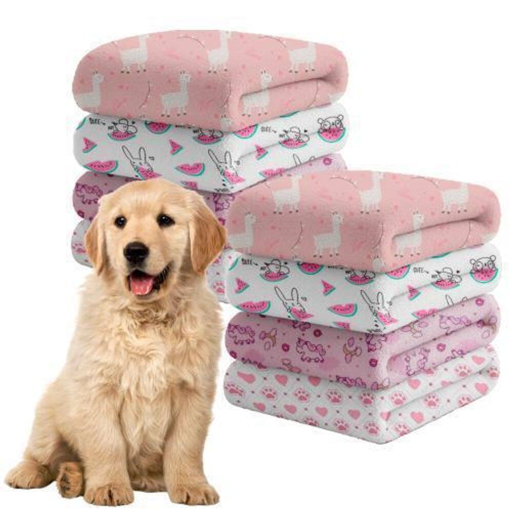 Kit 2 Manta Cobertor Para Cachorro Conforto Rosa 70X90 Frio