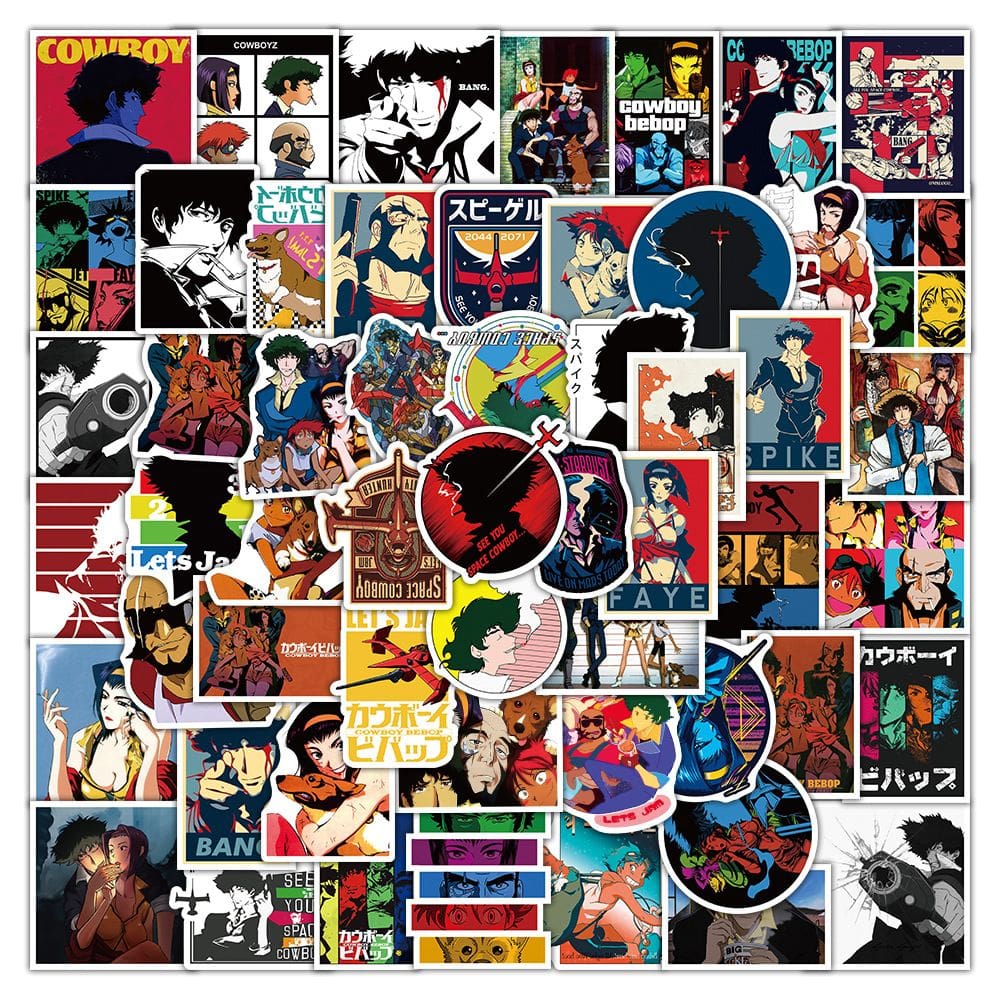 Adesivos Bountys Hunters em vinil impermeável Anime S (100 unidades)