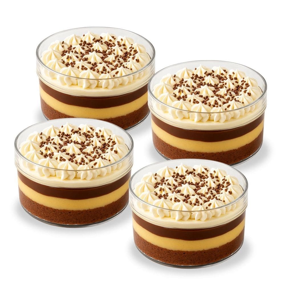 Kit C/4 Cake Box Redonda Festa Doces Gourmet Sobremesa 950Ml