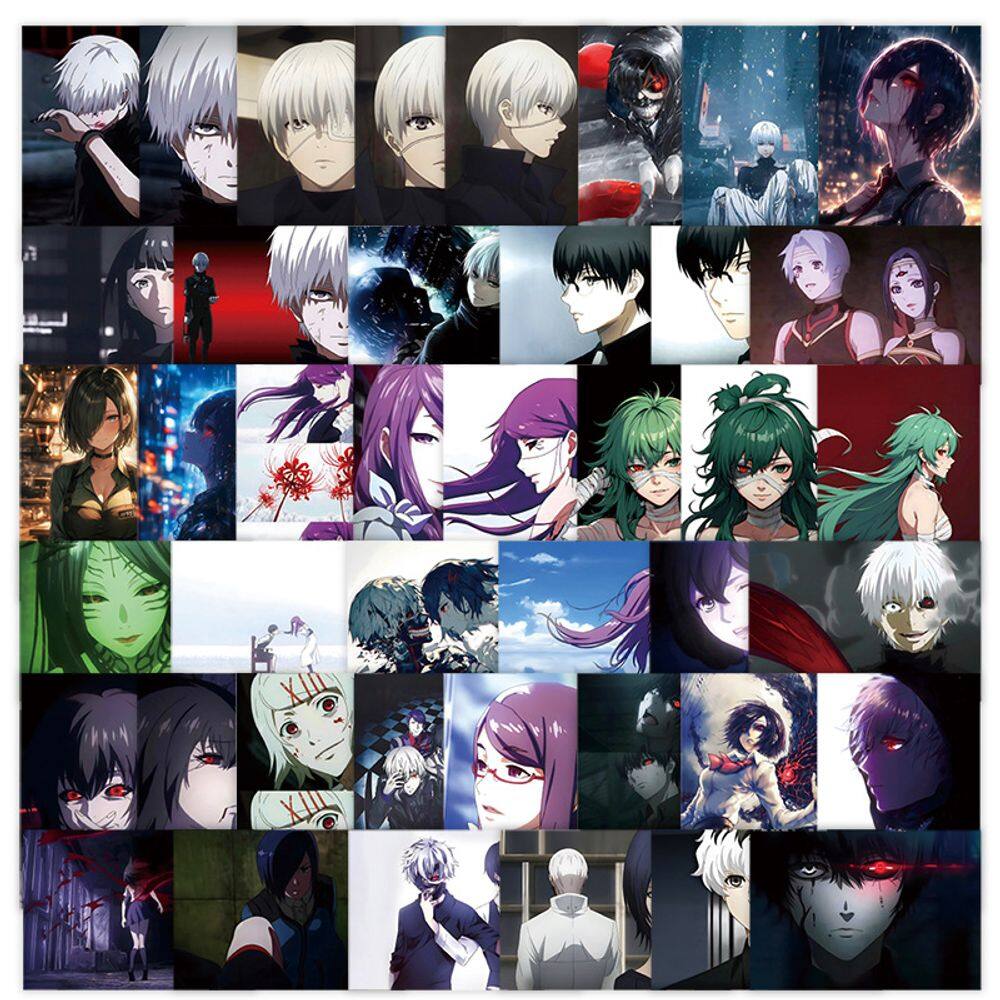 Adesivos de vinil impermeável Tokyo Ghouls Anime 64 unidades