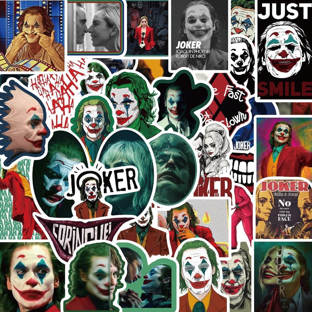 Adesivos 50 unidades/lote Clowns Jokers Vinil Impermeável Anime Stick