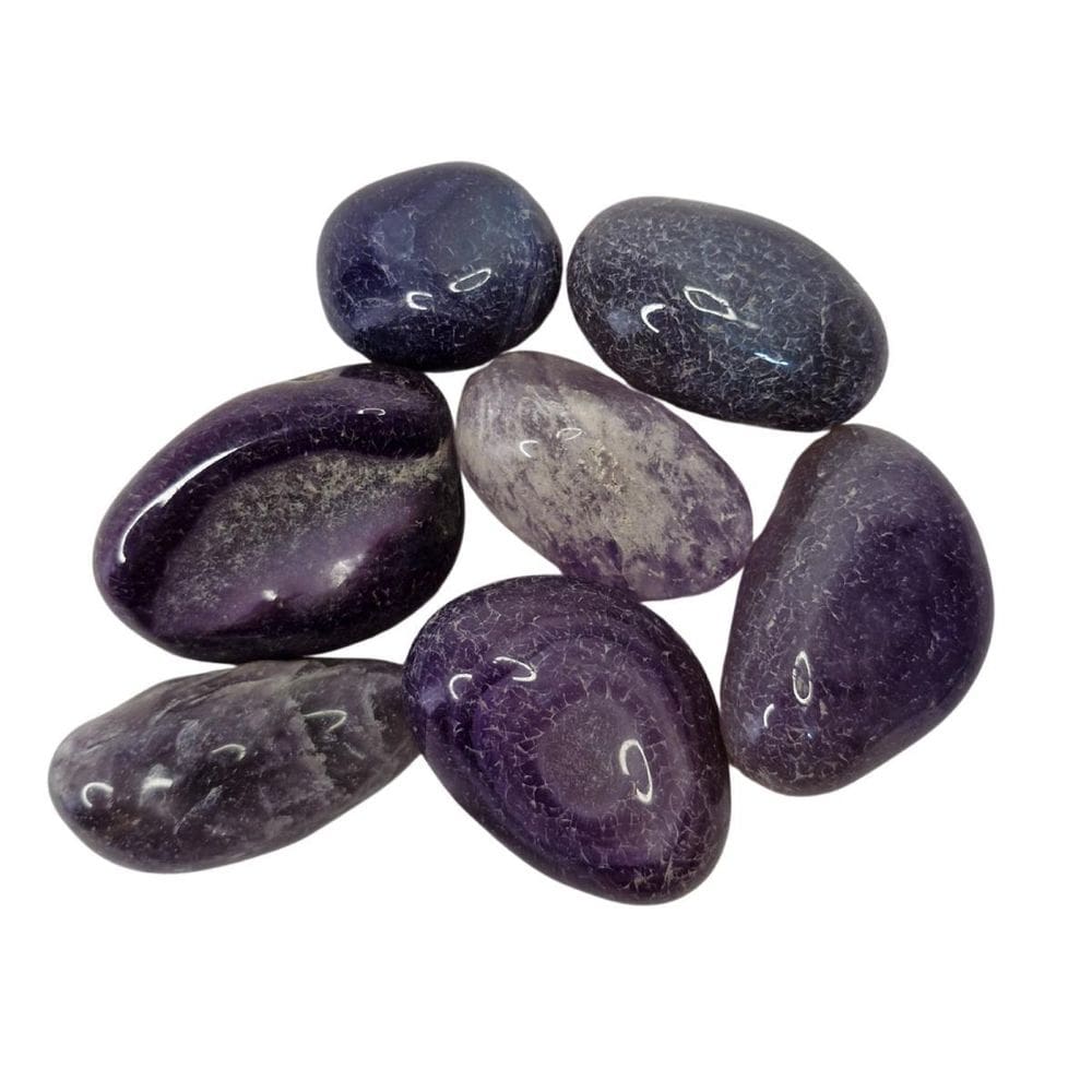 Pedra Natural Ágata Roxa 4 A 6 Cm Rolada 500 Gramas