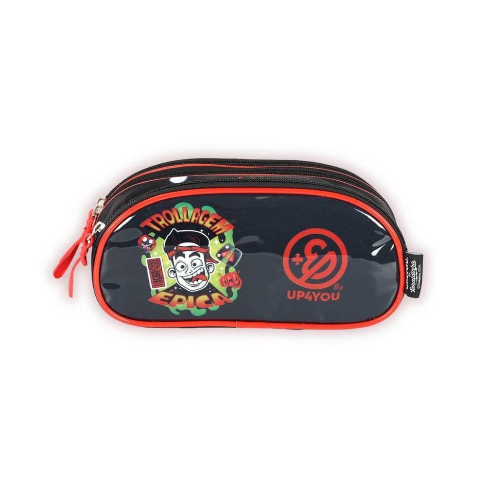 Estojo Enaldinho Youtuber Juvenil Meninos Escolar Vermelho