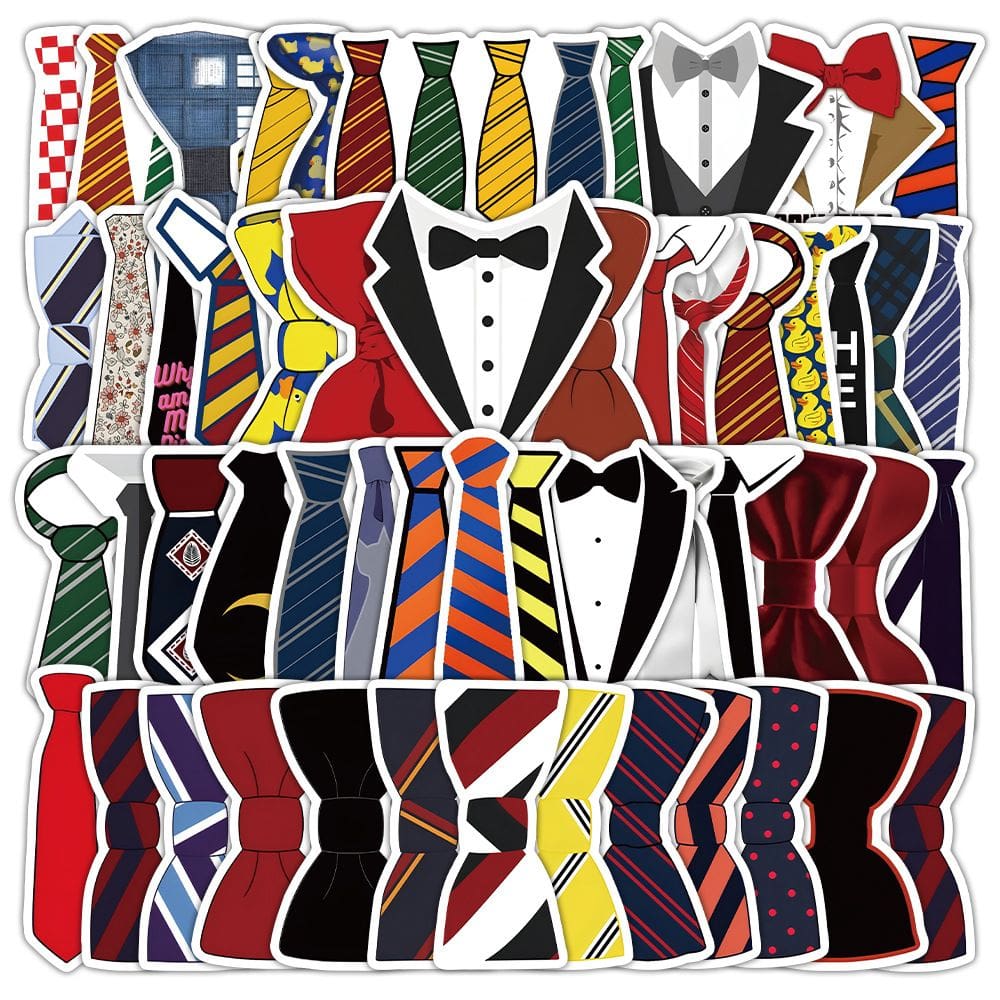 Adesivos, gravatas, vinil impermeável, anime, 50 unidades/lote para laptop