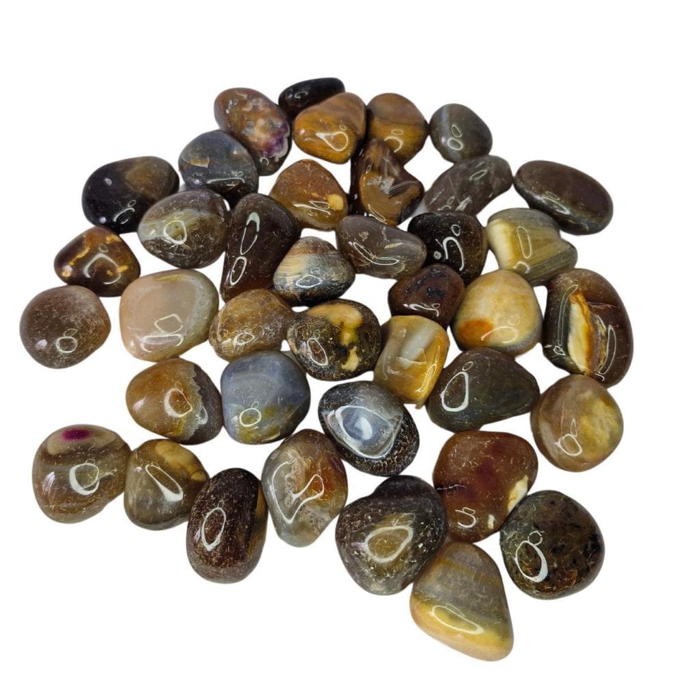 Pedra Ágata De Fogo Rolada 4 A 6 Cm Natural 1 Kilo