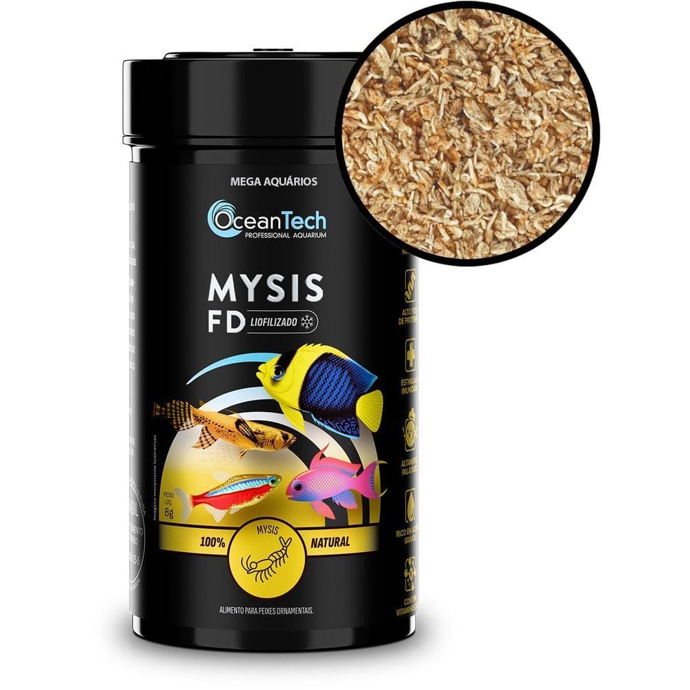 Ração Oceantech Mysis 12G Suplemento Petisco Natural Peixes