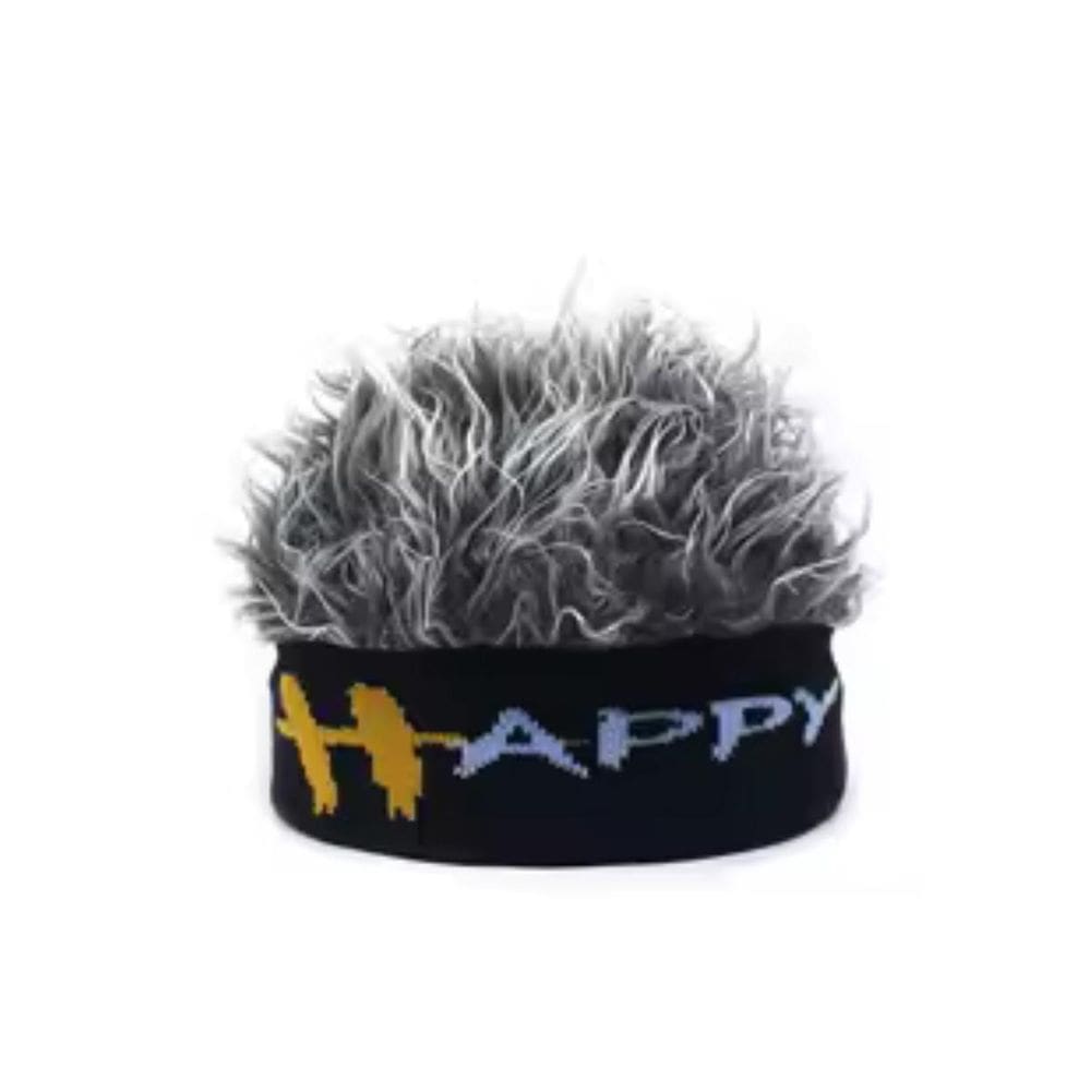 Gorro De Malha Com Peruca De Cabelo Chapéu De Malha Elastic