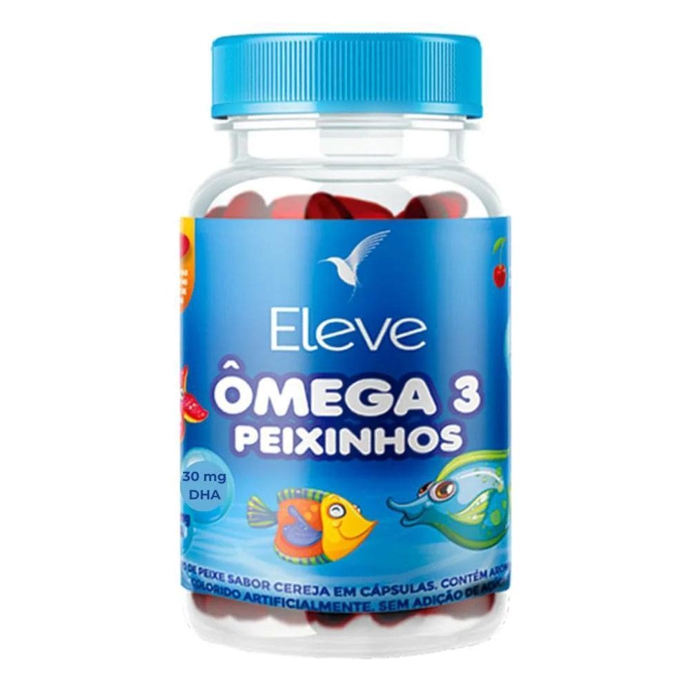 2X Ômega 3 Infantil Peixinhos Com Aroma De Cereja Eleve Life