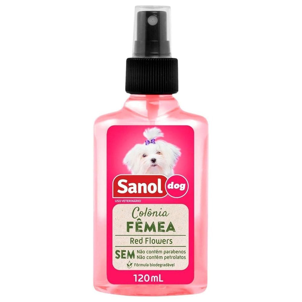 Colônia Perfume Sanol Dog 120Ml Colônia:Fêmea Red Flowers