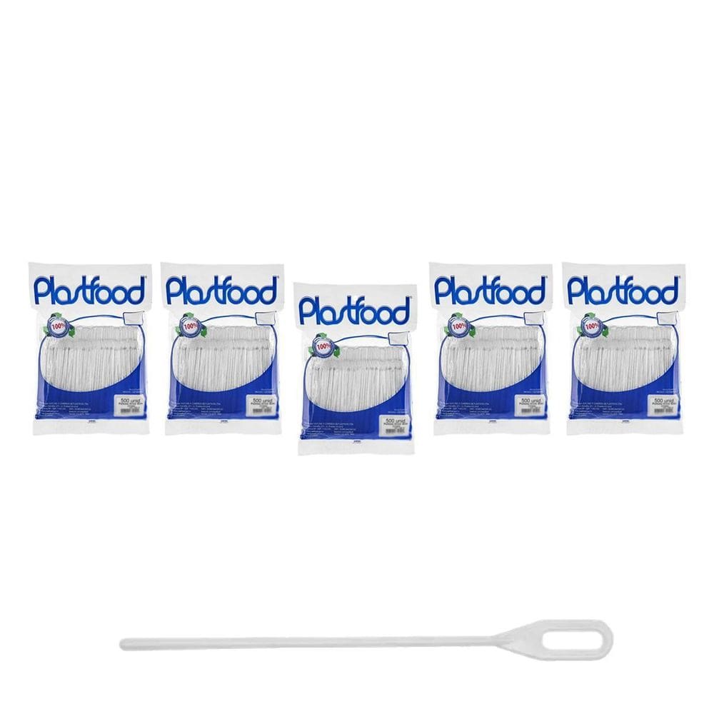 Mexedor Descartável Biodegradável Com 500Un Kit 5