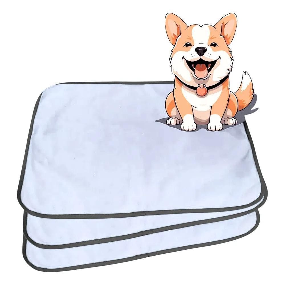 2X Kit 3 Tapetes Higiênico Lavável Absorvente 200 Lavagens F