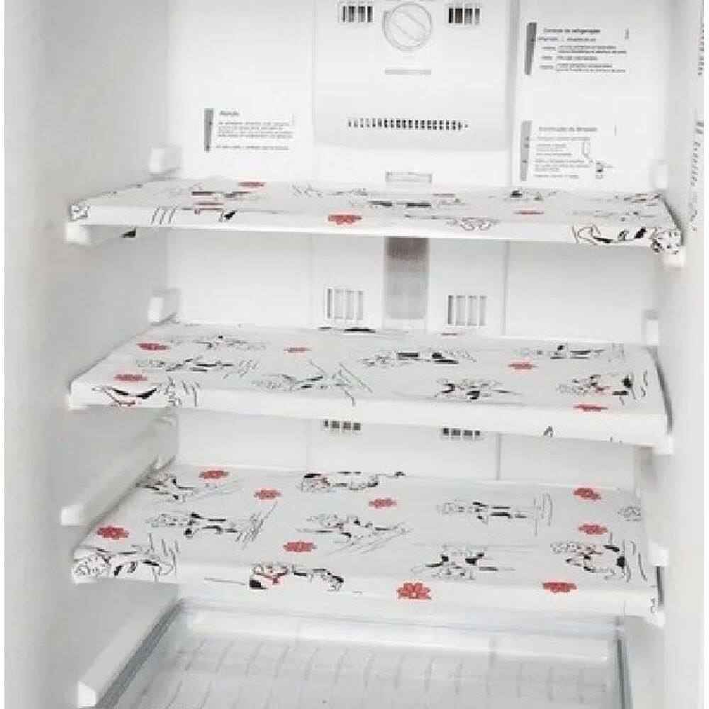 2X Toalha De Geladeira Kit 3 Peças Estampa Vaquinha Rosa Cor