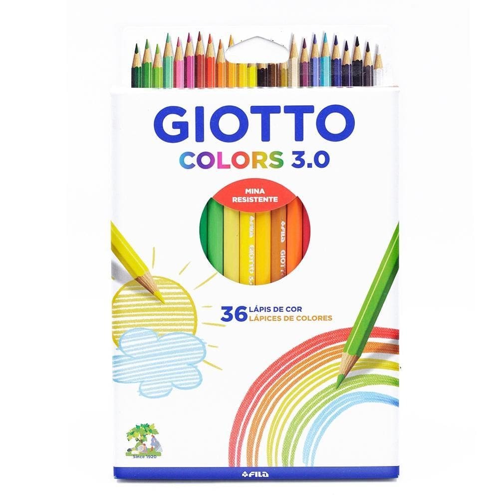 Lápis De Cor Giotto Colors 3.0 Hexagonal 36 Cores