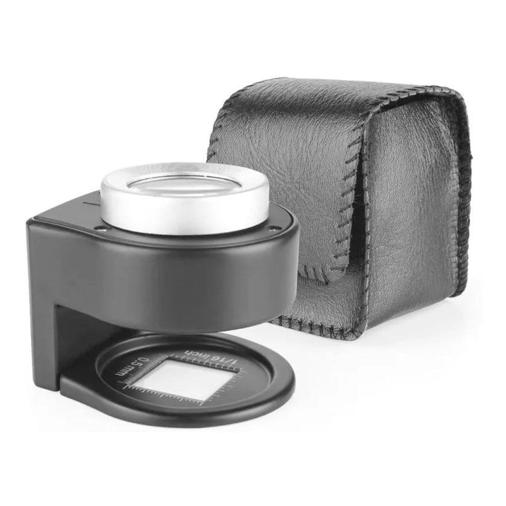 2X Lupa De Mão Conta Fios Com Lente De Vidro Ótico 30X