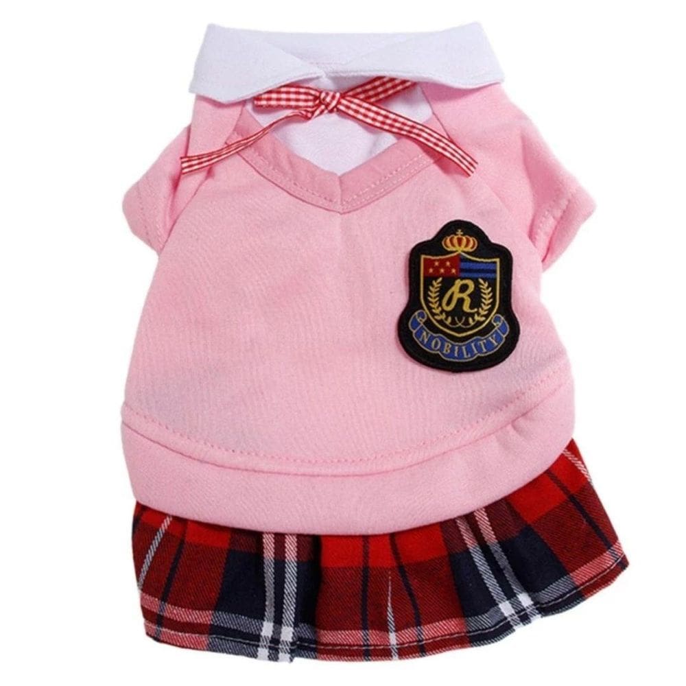 Roupa Para Pet Cão Colegial Tam. P N.01 Rosa