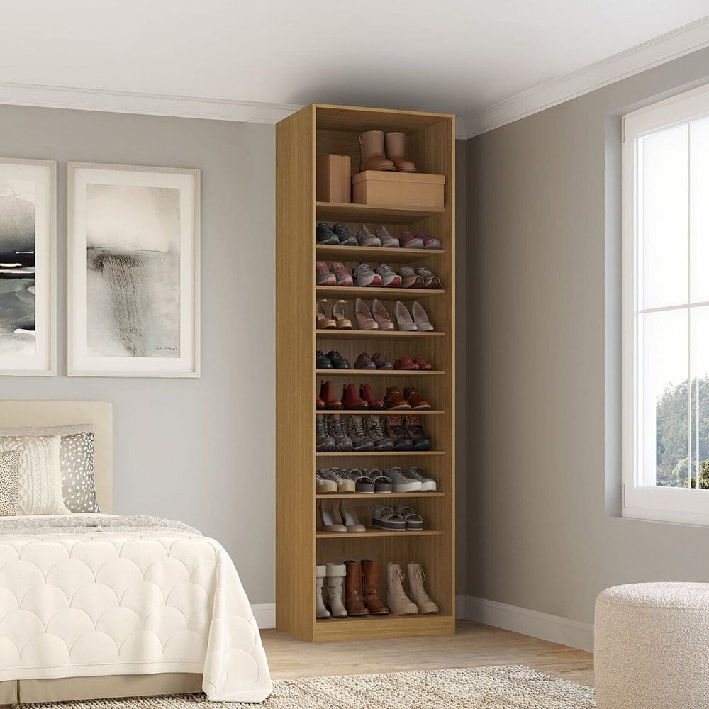 Sapateira sem Portas Modular Mdf 70 Cm Altezza Clean Freijó